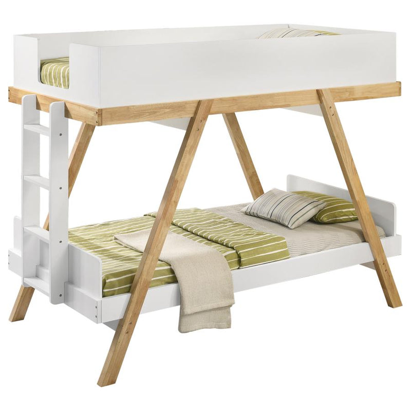 Frankie Over Bunk Bed with 7-inch Mattresses White