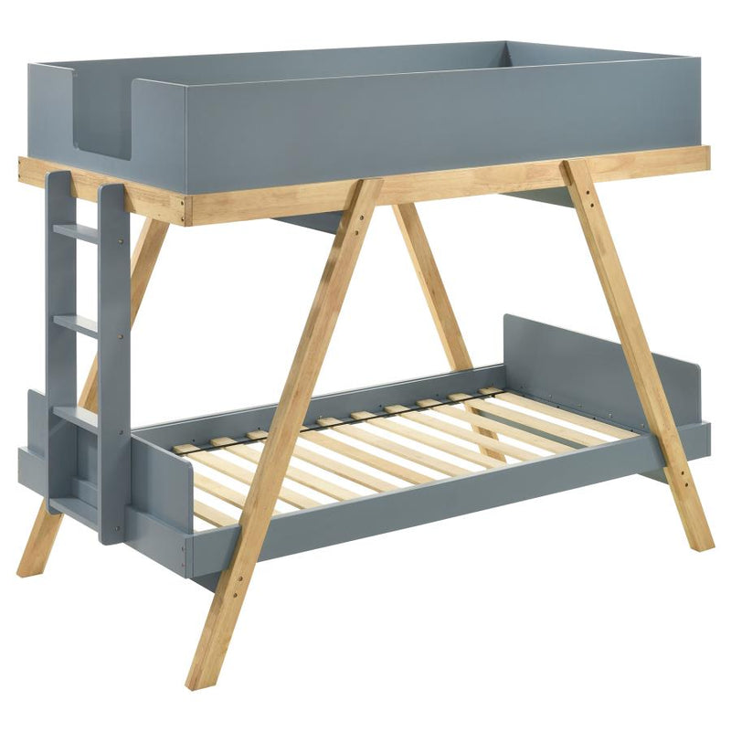 Frankie Wood Over Bunk Bed White and Natural