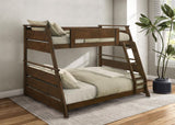 Holden Wood Veneer Twin Over Full Bunk Bed Walnut | King | Brown | Walnut | 460593