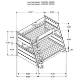 Holden Wood Veneer Twin Over Full Bunk Bed Walnut | King | Brown | Walnut | 460593