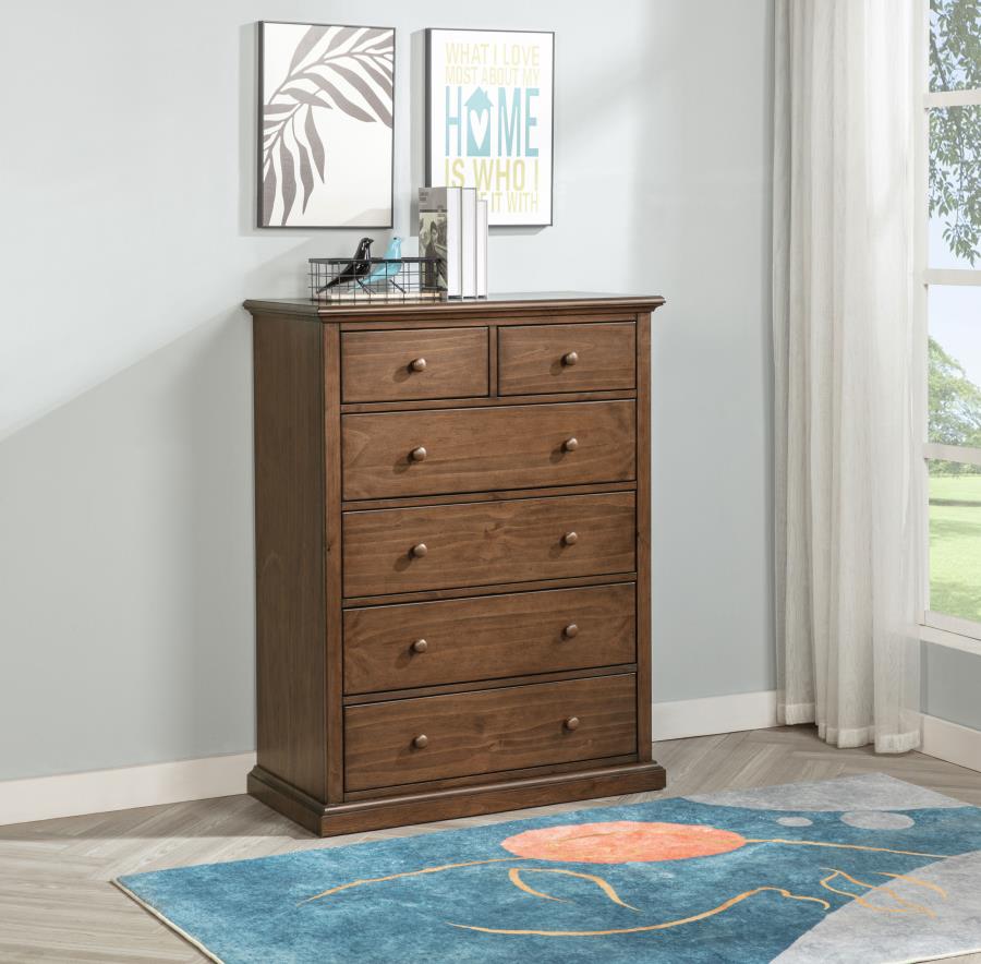 Sumerlin 6-drawer Bedroom Chest of Drawers Medium Brown | Brown | Medium Brown | 460595WAL