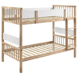 Dakota Wood Twin Over Twin Bunk Bed Natural | Twin | Brown | Natural | 461171
