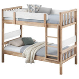 Dakota Wood Twin Over Twin Bunk Bed Natural | Twin | Brown | Natural | 461171