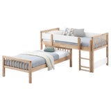 Dakota Wood Twin Over Twin Bunk Bed Natural | Twin | Brown | Natural | 461171