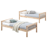 Dakota Wood Twin Over Twin Bunk Bed Natural | Twin | Brown | Natural | 461171