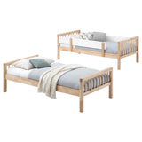 Dakota Wood Twin Over Twin Bunk Bed Natural | Twin | Brown | Natural | 461171