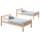 Dakota Wood Twin Over Twin Bunk Bed Natural | Twin | Brown | Natural | 461171
