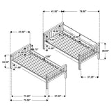 Dakota Wood Twin Over Twin Bunk Bed Natural | Twin | Brown | Natural | 461171