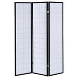 Carrie 3-Panel Room Divider Folding Shoji Screen Black | Black | 4622