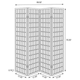 Roberto 4-Panel Room Divider Folding Shoji Screen Black | Full | Black | 4624