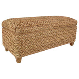 Laughton Hand-Woven Banana Leaf Storage Bench Natural | Brown | Natural | 500215NTL