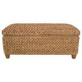 Laughton Hand-Woven Banana Leaf Storage Bench Natural | Brown | Natural | 500215NTL