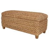 Laughton Hand-Woven Banana Leaf Storage Bench Natural | Brown | Natural | 500215NTL