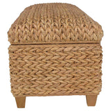 Laughton Hand-Woven Banana Leaf Storage Bench Natural | Brown | Natural | 500215NTL