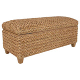 Laughton Hand-Woven Banana Leaf Storage Bench Natural | Brown | Natural | 500215NTL