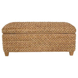 Laughton Hand-Woven Banana Leaf Storage Bench Natural | Brown | Natural | 500215NTL