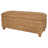 Laughton Hand-Woven Banana Leaf Storage Bench Natural | Brown | Natural | 500215NTL