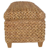 Laughton Hand-Woven Banana Leaf Storage Bench Natural | Brown | Natural | 500215NTL
