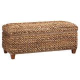 Laughton Hand-Woven Banana Leaf Storage Bench Amber | Brown | Amber | 500215