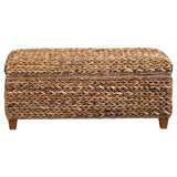 Laughton Hand-Woven Banana Leaf Storage Bench Amber | Brown | Amber | 500215