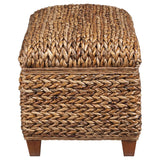 Laughton Hand-Woven Banana Leaf Storage Bench Amber | Brown | Amber | 500215
