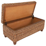 Laughton Hand-Woven Banana Leaf Storage Bench Amber | Brown | Amber | 500215
