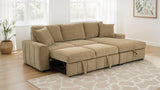 Pastrana Upholstered Sleeper Sectional Sofa RAF Chaise Camel | Beige | Camel | 500348