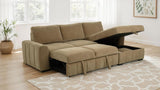 Pastrana Upholstered Sleeper Sectional Sofa RAF Chaise Camel | Beige | Camel | 500348