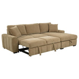 Pastrana Upholstered Sleeper Sectional Sofa RAF Chaise Camel | Beige | Camel | 500348