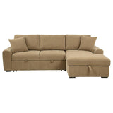 Pastrana Upholstered Sleeper Sectional Sofa RAF Chaise Camel | Beige | Camel | 500348