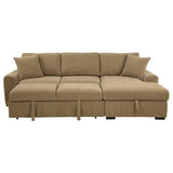 Pastrana Upholstered Sleeper Sectional Sofa RAF Chaise Camel | Beige | Camel | 500348