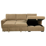 Pastrana Upholstered Sleeper Sectional Sofa RAF Chaise Camel | Beige | Camel | 500348