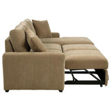 Pastrana Upholstered Sleeper Sectional Sofa RAF Chaise Camel | Beige | Camel | 500348
