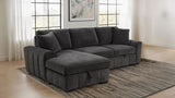 Pastrana Upholstered Sleeper Sectional Sofa LAF Chaise Grey | Grey | Charcoal Grey | 500349