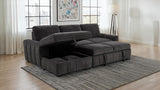 Pastrana Upholstered Sleeper Sectional Sofa LAF Chaise Grey | Grey | Charcoal Grey | 500349