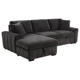 Pastrana Upholstered Sleeper Sectional Sofa LAF Chaise Grey | Grey | Charcoal Grey | 500349