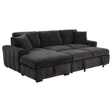Pastrana Upholstered Sleeper Sectional Sofa LAF Chaise Grey | Grey | Charcoal Grey | 500349