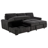 Pastrana Upholstered Sleeper Sectional Sofa LAF Chaise Grey | Grey | Charcoal Grey | 500349