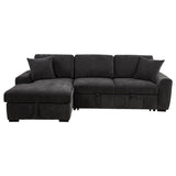 Pastrana Upholstered Sleeper Sectional Sofa LAF Chaise Grey | Grey | Charcoal Grey | 500349