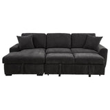 Pastrana Upholstered Sleeper Sectional Sofa LAF Chaise Grey | Grey | Charcoal Grey | 500349