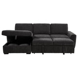 Pastrana Upholstered Sleeper Sectional Sofa LAF Chaise Grey | Grey | Charcoal Grey | 500349