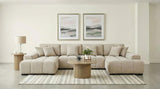 Cannella U-Shaped Double Chaise Upholstered Sectional Sofa Beige | Beige | 500350