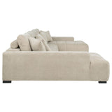 Cannella U-Shaped Double Chaise Upholstered Sectional Sofa Beige | Beige | 500350