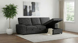 Demko Sleeper Sectional Sofa with Speaker and Storage Chaise Granite | Grey | Granite | 500355