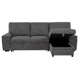 Demko Sleeper Sectional Sofa with Speaker and Storage Chaise Granite | Grey | Granite | 500355