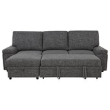 Demko Sleeper Sectional Sofa with Speaker and Storage Chaise Granite | Grey | Granite | 500355