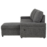 Demko Sleeper Sectional Sofa with Speaker and Storage Chaise Granite | Grey | Granite | 500355