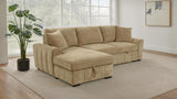 Pastrana Upholstered Sleeper Sectional Sofa LAF Chaise Camel | Beige | Camel | 500358