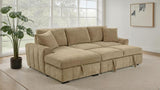 Pastrana Upholstered Sleeper Sectional Sofa LAF Chaise Camel | Beige | Camel | 500358