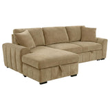 Pastrana Upholstered Sleeper Sectional Sofa LAF Chaise Camel | Beige | Camel | 500358